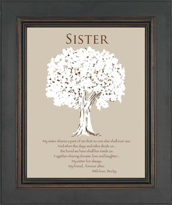 Gifts For Sister Birthday
 Items similar to SISTER Gift Personalized Gift for Sister
