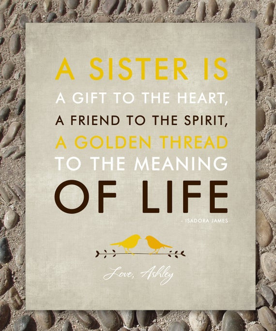 Gifts For Sister Birthday
 SISTERS t print Personalized t for your by