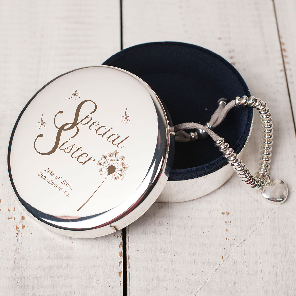 Gifts For Sister Birthday
 Engraved Circular Trinket Box Special Sister