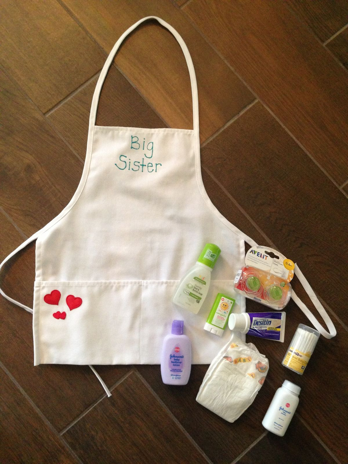 Gifts From New Baby To Big Sister
 big sister apron basket children