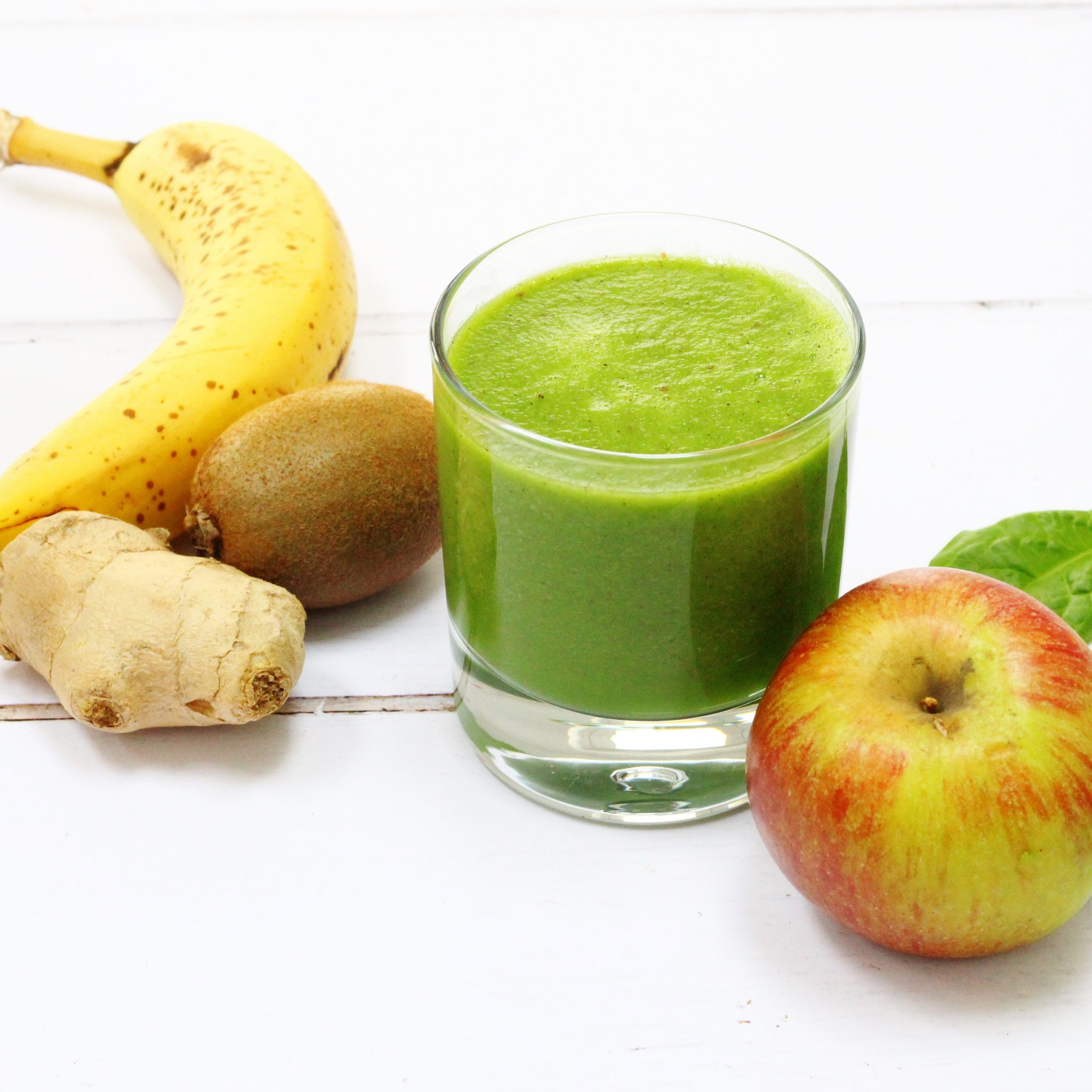 Ginger In Smoothies
 Fruity Green Ginger Smoothie