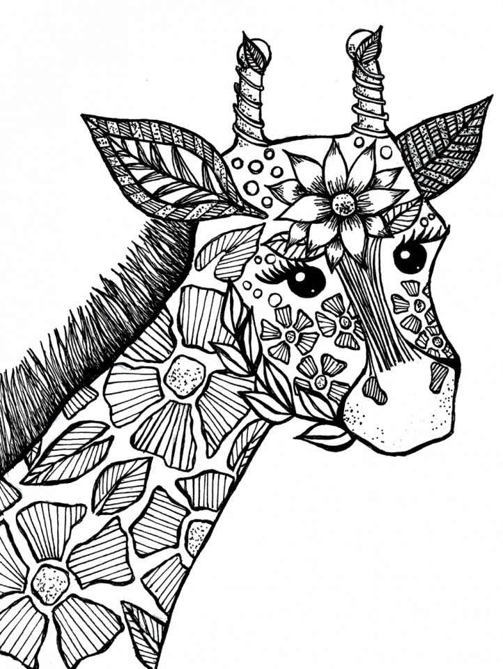 Giraffe Coloring Pages For Adults
 Get This Giraffe Coloring Pages for Adults