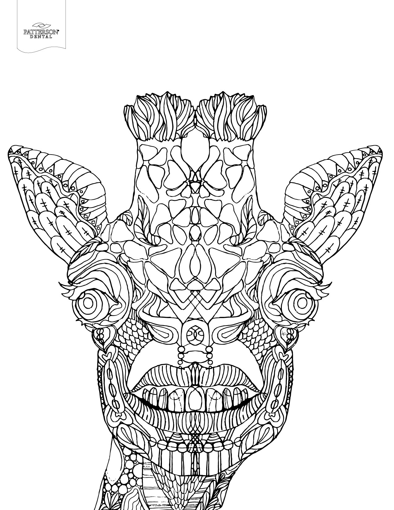 Giraffe Coloring Pages For Adults
 10 Toothy Adult Coloring Pages [Printable] – f the Cusp