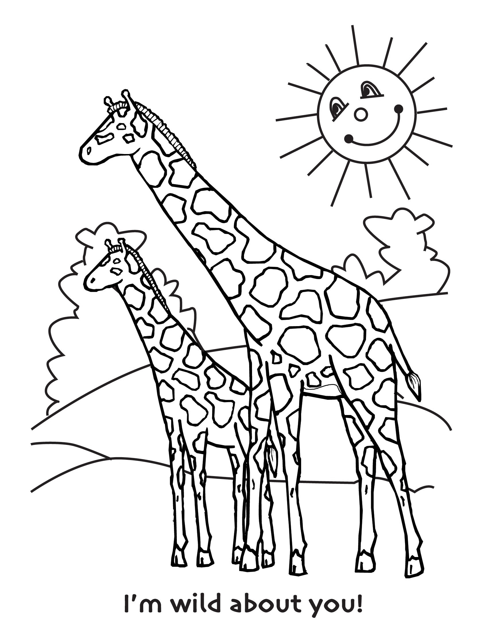 Giraffe Coloring Pages Printable
 Free Printable Giraffe Coloring Pages For Kids