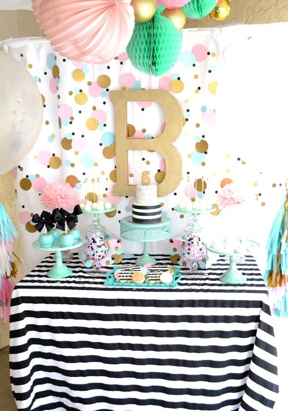 Girl Birthday Decorations
 Cue the Confetti Themed Birthday Party DIY S
