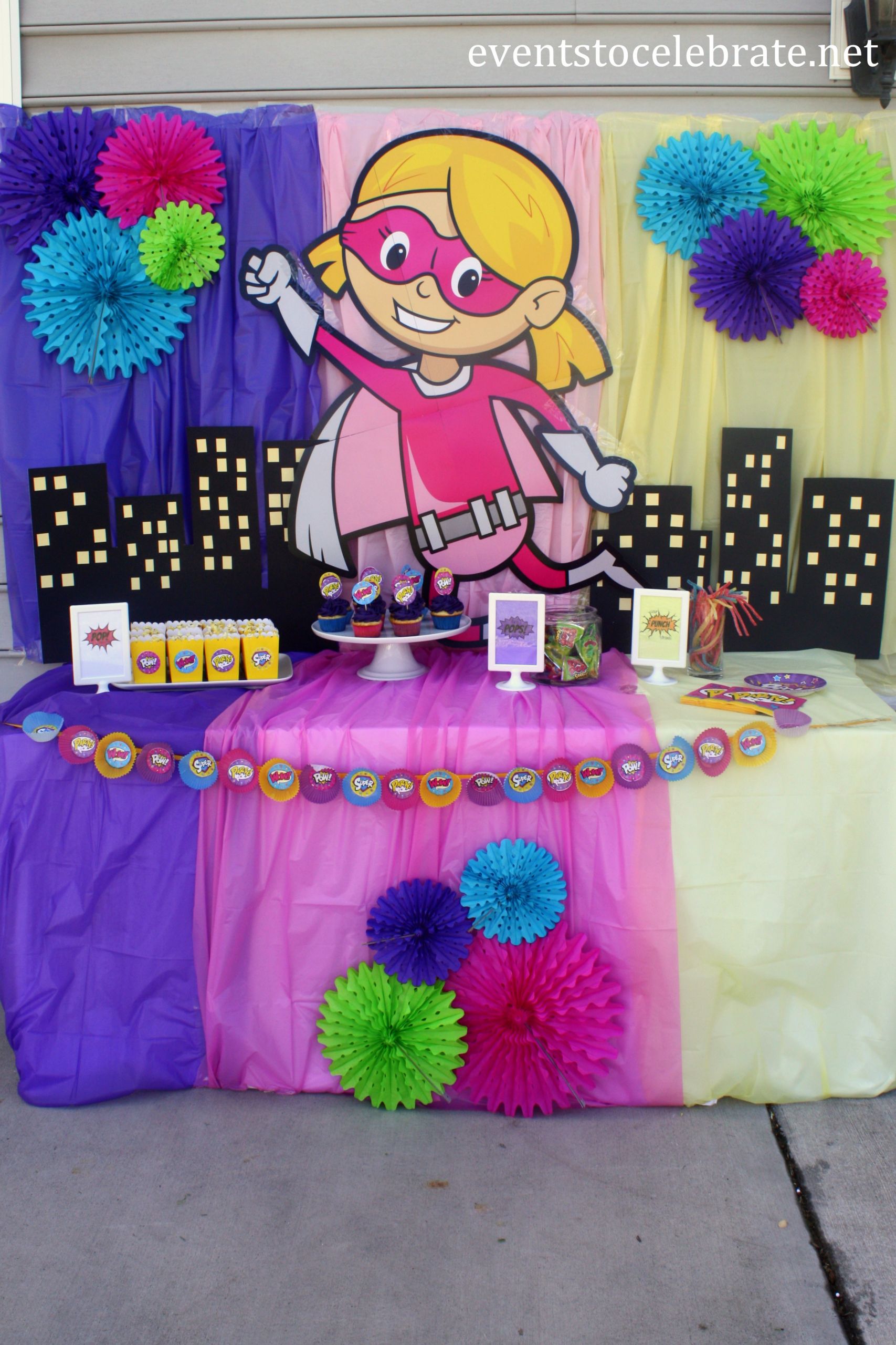 Girl Birthday Decorations
 Superhero Girl Party Ideas events to CELEBRATE