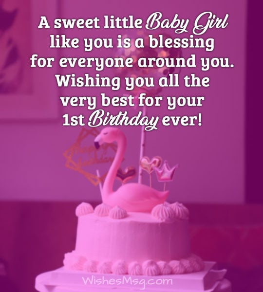 Girl Birthday Wishes
 First Birthday Wishes and Messages For Baby WishesMsg