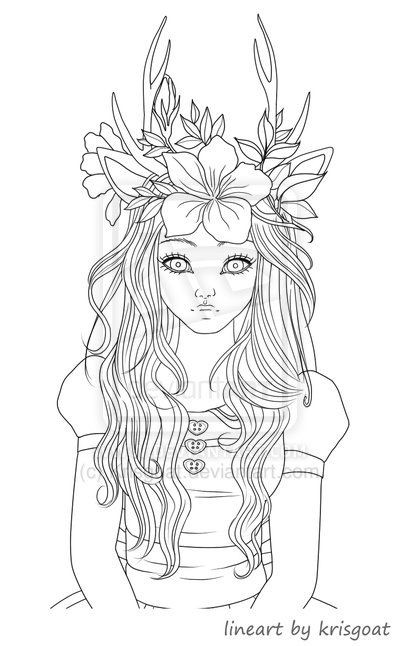 Girl Coloring Pages For Adults
 Ausmalbilder Anime