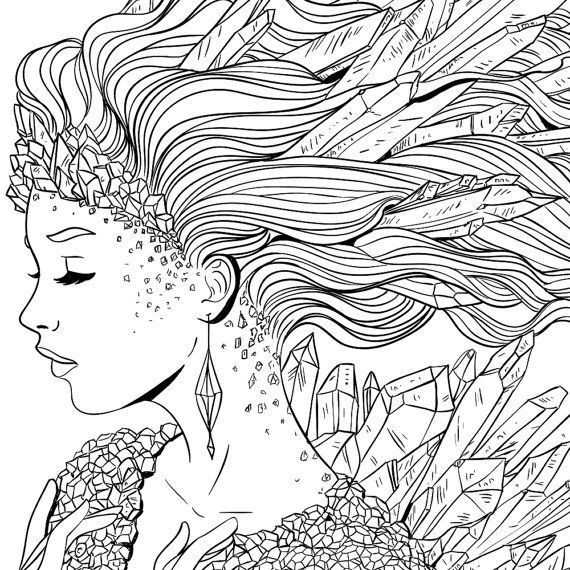 Girl Coloring Pages For Adults
 Image result for free adult colouring advanced