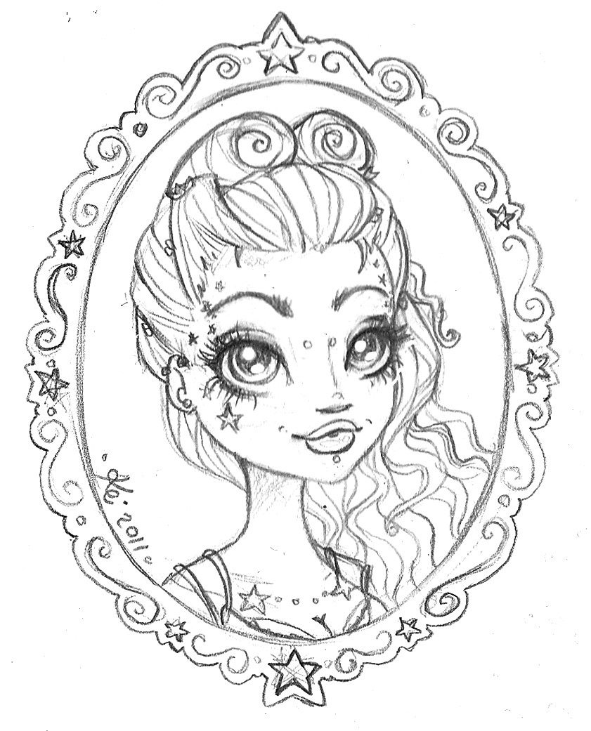 Girl Coloring Pages For Adults
 Kei frames
