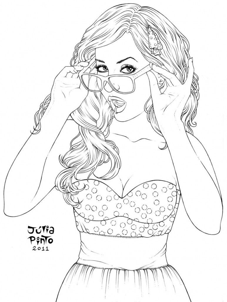 Girl Coloring Pages For Adults
 Pin on Colorings