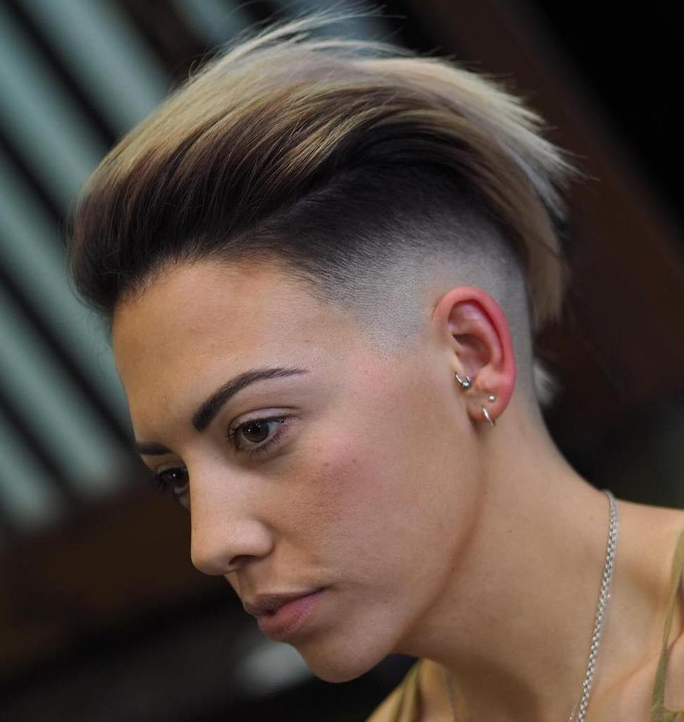 Girl Half Shaved Hairstyle
 20 Sassy and Chic Shaved Hairstyles for Women