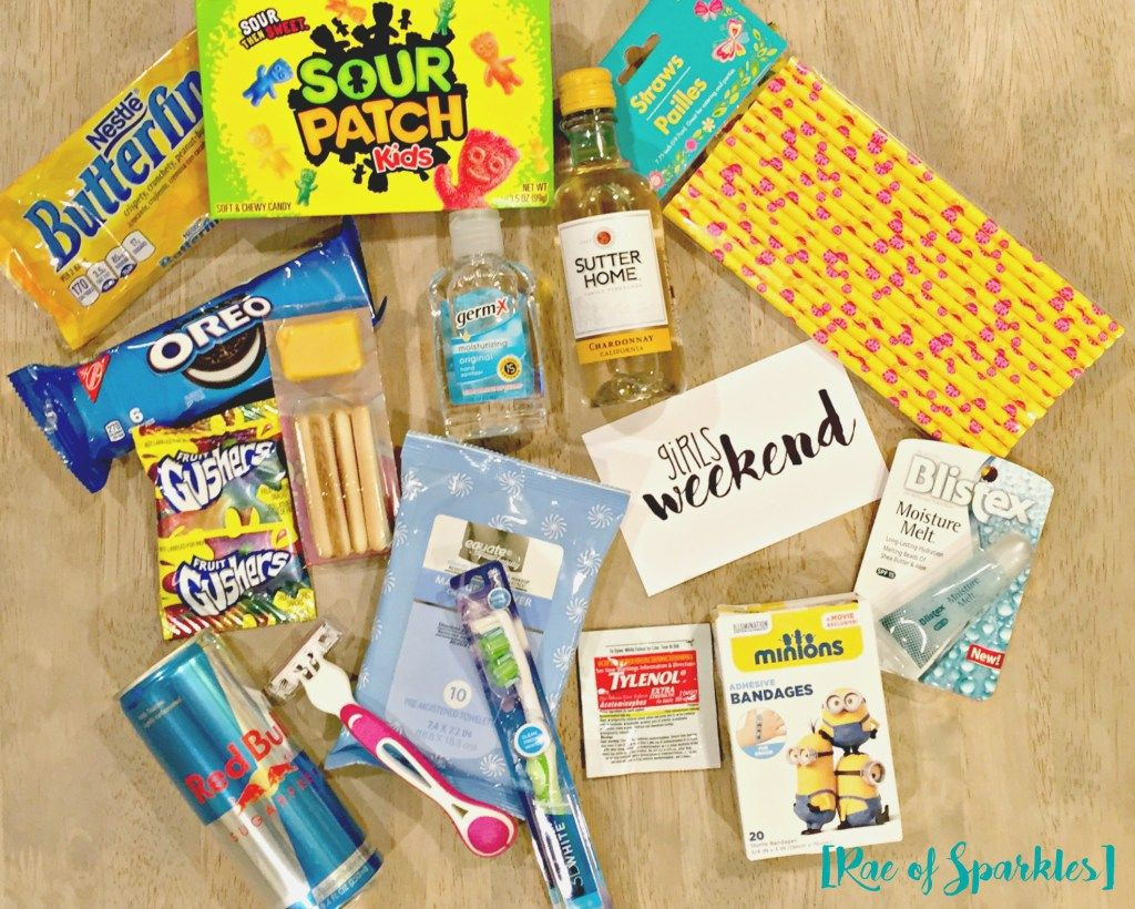 Girlfriend Getaway Gift Ideas
 Ingre nts for a Girls Weekend Gift Bag