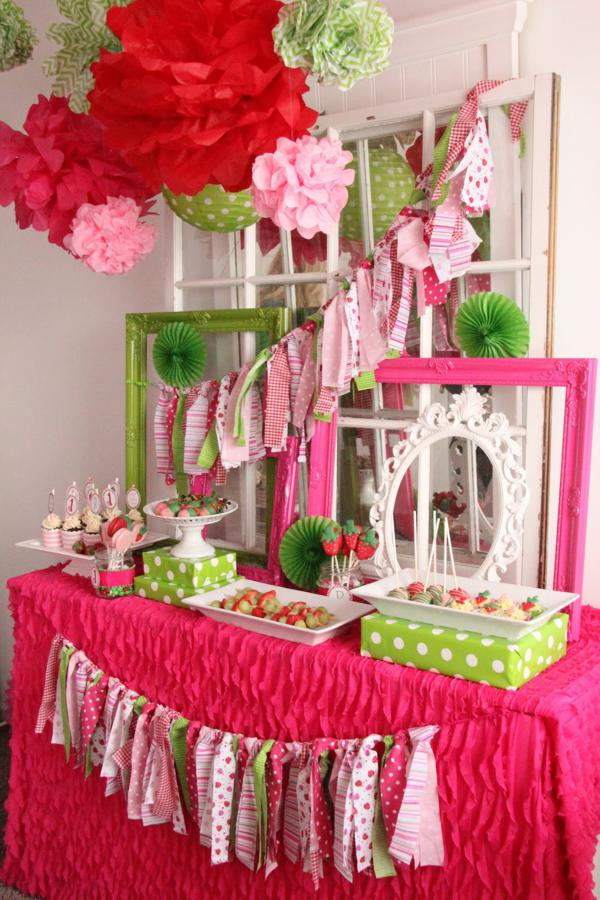 Girls First Birthday Party Ideas
 Kara s Party Ideas Strawberry 1st Birthday Party