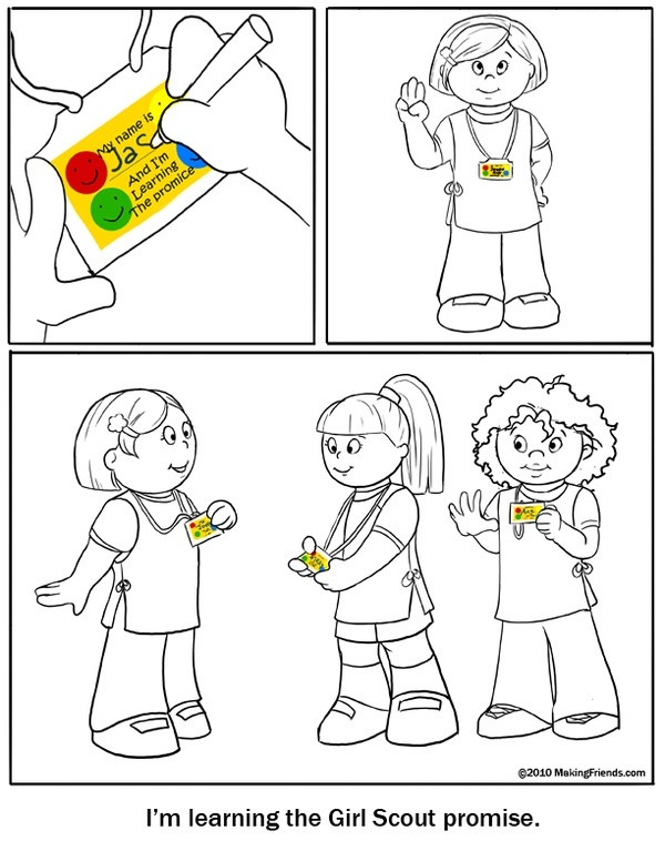 Girls Scout Promise Coloring Pages
 1000 images about Girl Scouts Coloring Pages Easy