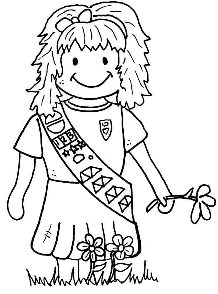 Girls Scout Promise Coloring Pages
 Girl Scouts Coloring Pages For Kids