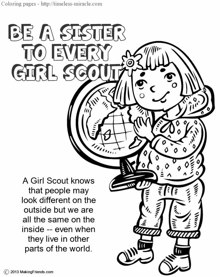 Girls Scout Promise Coloring Pages
 Girl Scout Promise Coloring Pages