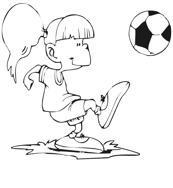 Girls Soccer Coloring Pages
 Girls Soccer Cliparts