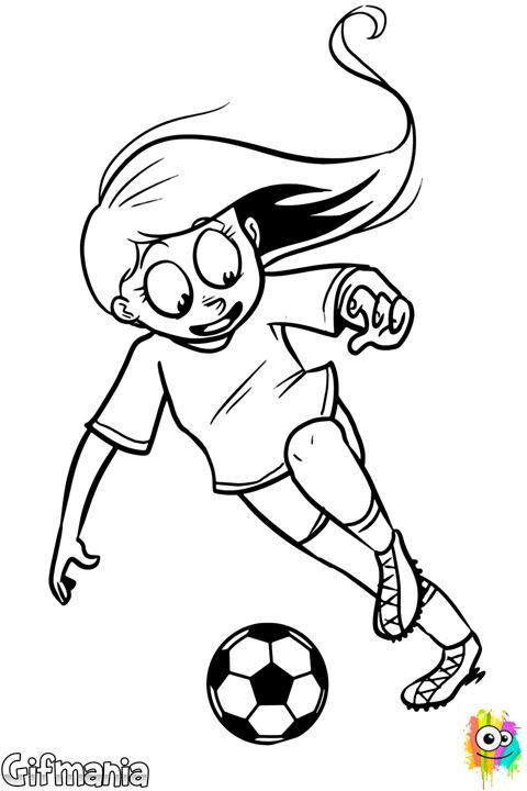 Girls Soccer Coloring Pages
 Resultado de imagen para dibujos de una niña jugando