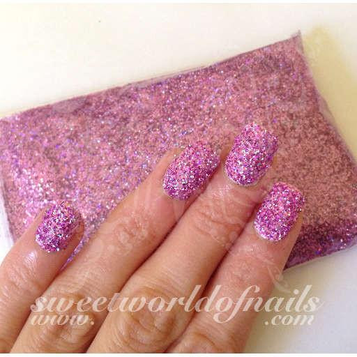 Glitter Dust For Nails
 Nail Glitter Light Pink Sparkle Glitter Dust Powder Nail Art