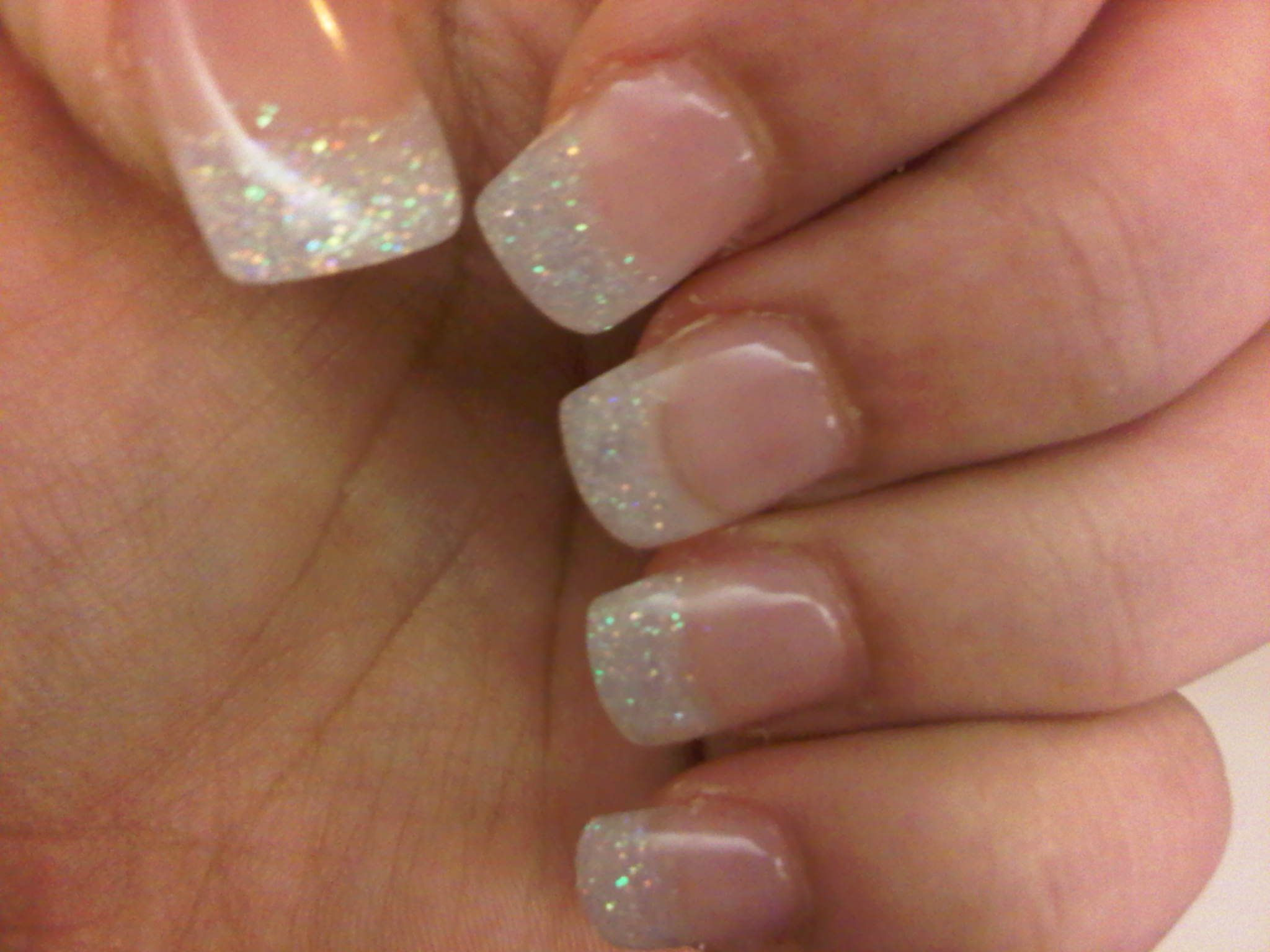 Glitter French Tip Nails
 Glitter French tips 398 2 Wed