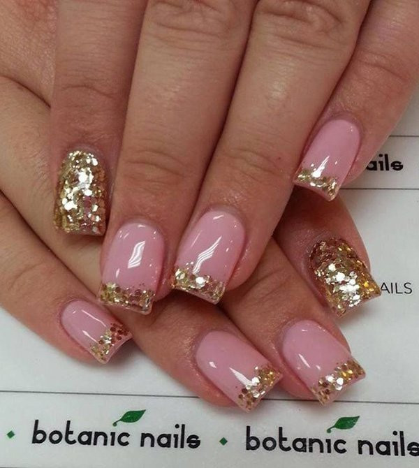 Glitter French Tip Nails
 50 Most Beautiful Glitter French Tip Nail Art Design Ideas