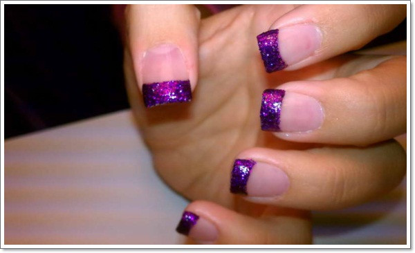 Glitter Nail Polish Designs
 20 Cool Purple Nail Designs
