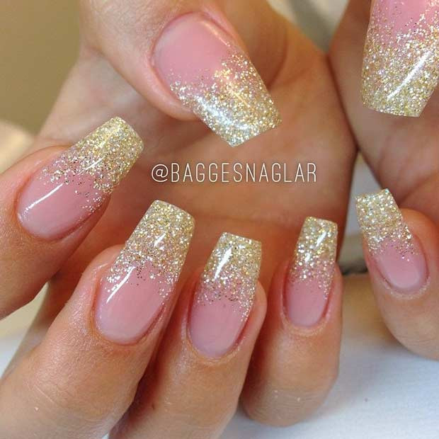 Glitter Nails Coffin
 31 Trendy Nail Art Ideas for Coffin Nails