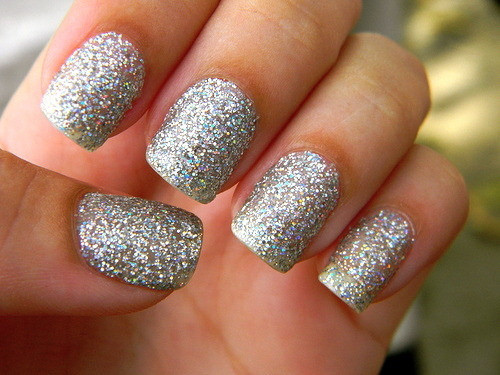 Glitter Nails Tumblr
 silver glitter nails
