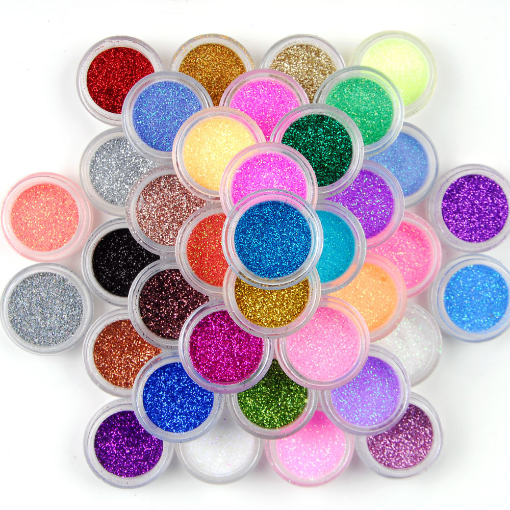 Glitter Powder Nails
 48 Colors Glitter Nail Art Dust Kit UV Acrylic Nail