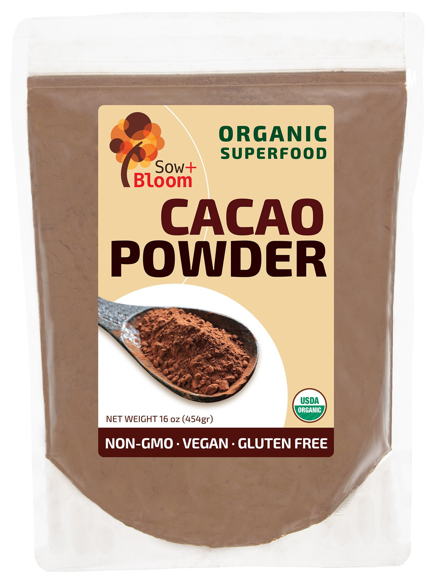 Gluten Free Cocoa Powder
 Amazon Cacao Nibs Organic Raw Superfood by SOW BLOOM