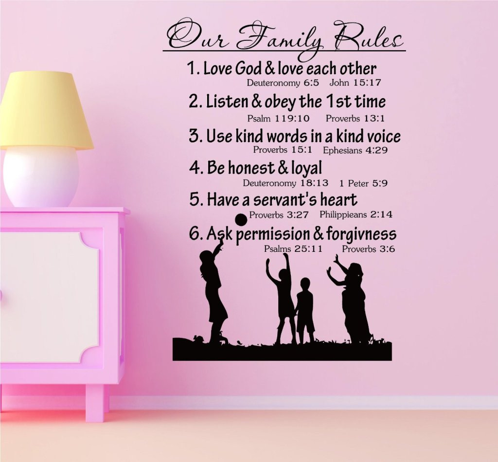 God And Family Quotes
 Family Rules Wall Quotes Heart of Country Music