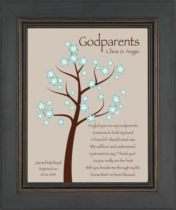 God Children Gifts
 Godparents t 8x10 Print Personalized t for Godmother