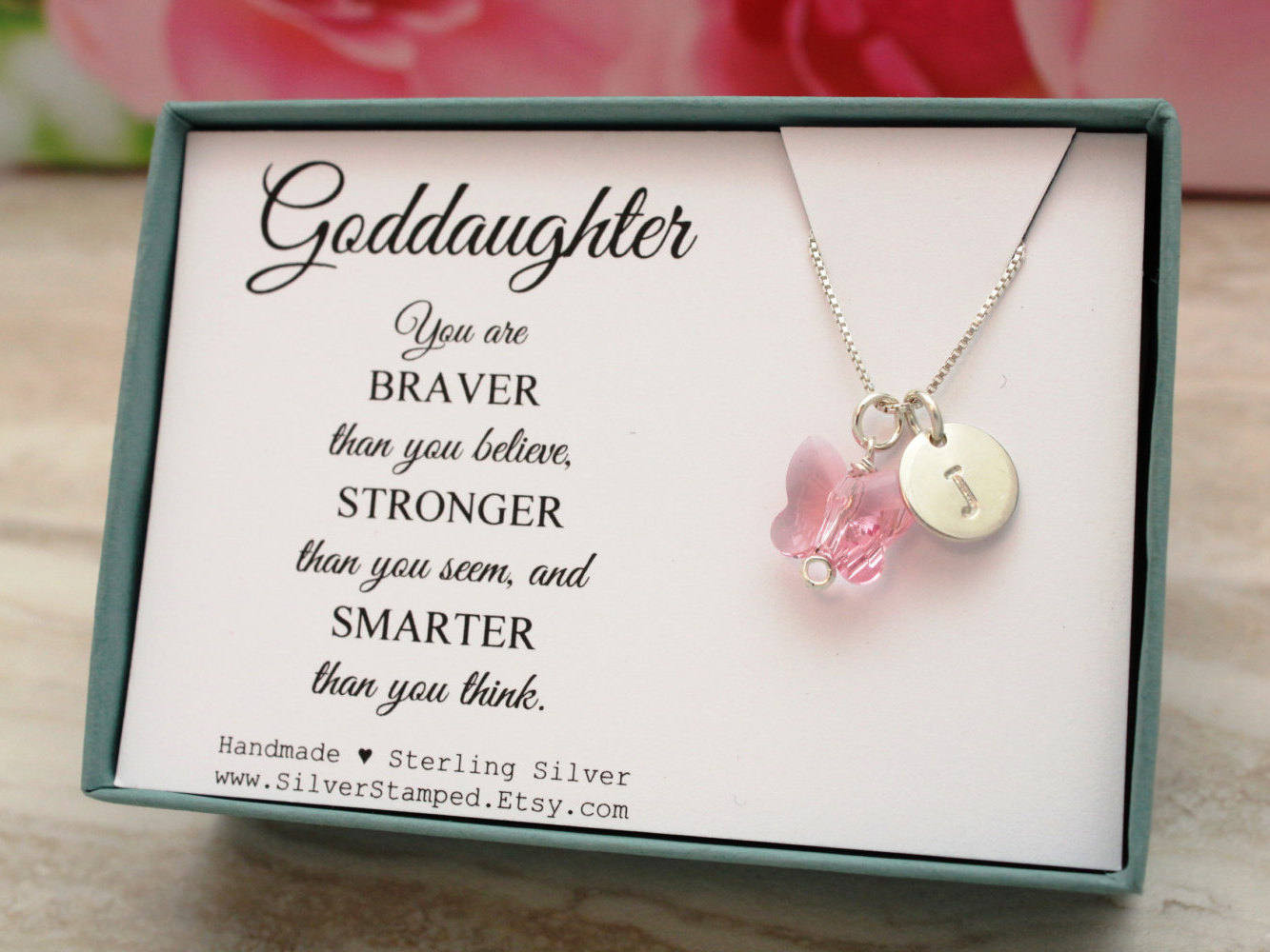 God Children Gifts
 Goddaughter t for god daughter necklace sterling silver