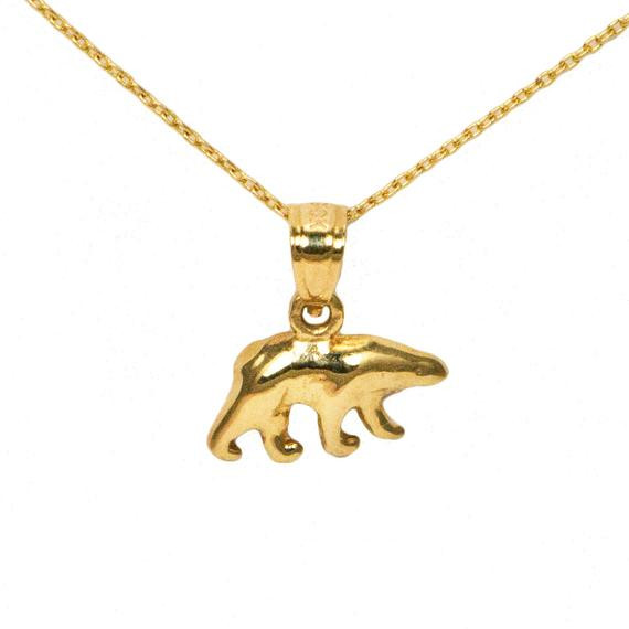 Gold Bear Necklace
 14k Yellow Gold Bear Necklace