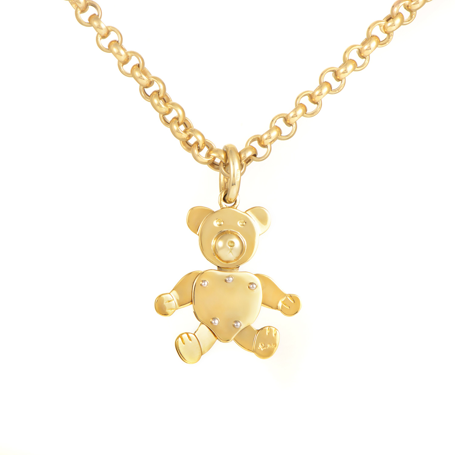 Gold Bear Necklace
 Pomellato Women s 18K Yellow Gold Teddy Bear Pendant