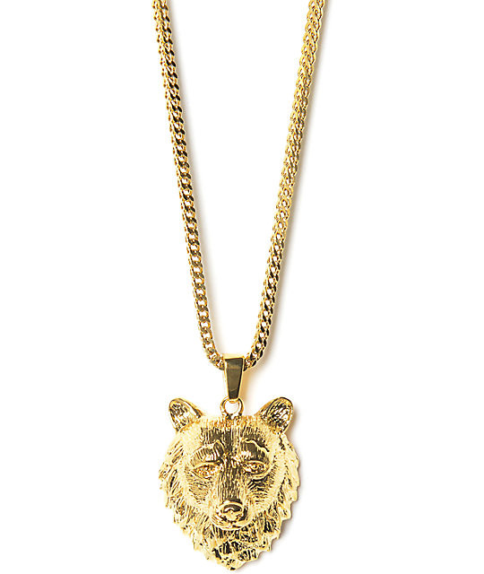 Gold Bear Necklace
 Grizzly x The Gold Gods Bear Gold Necklace