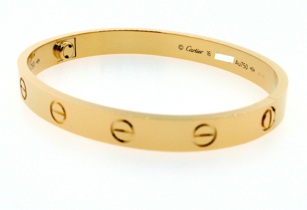 Gold Cartier Bracelet
 Cartier Love Bracelet 18k Yellow Gold Size 16 B