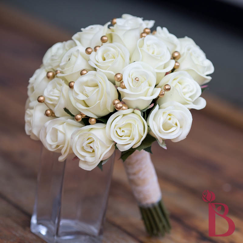 Gold Wedding Flowers
 Ivory And Gold Wedding Bouquets
