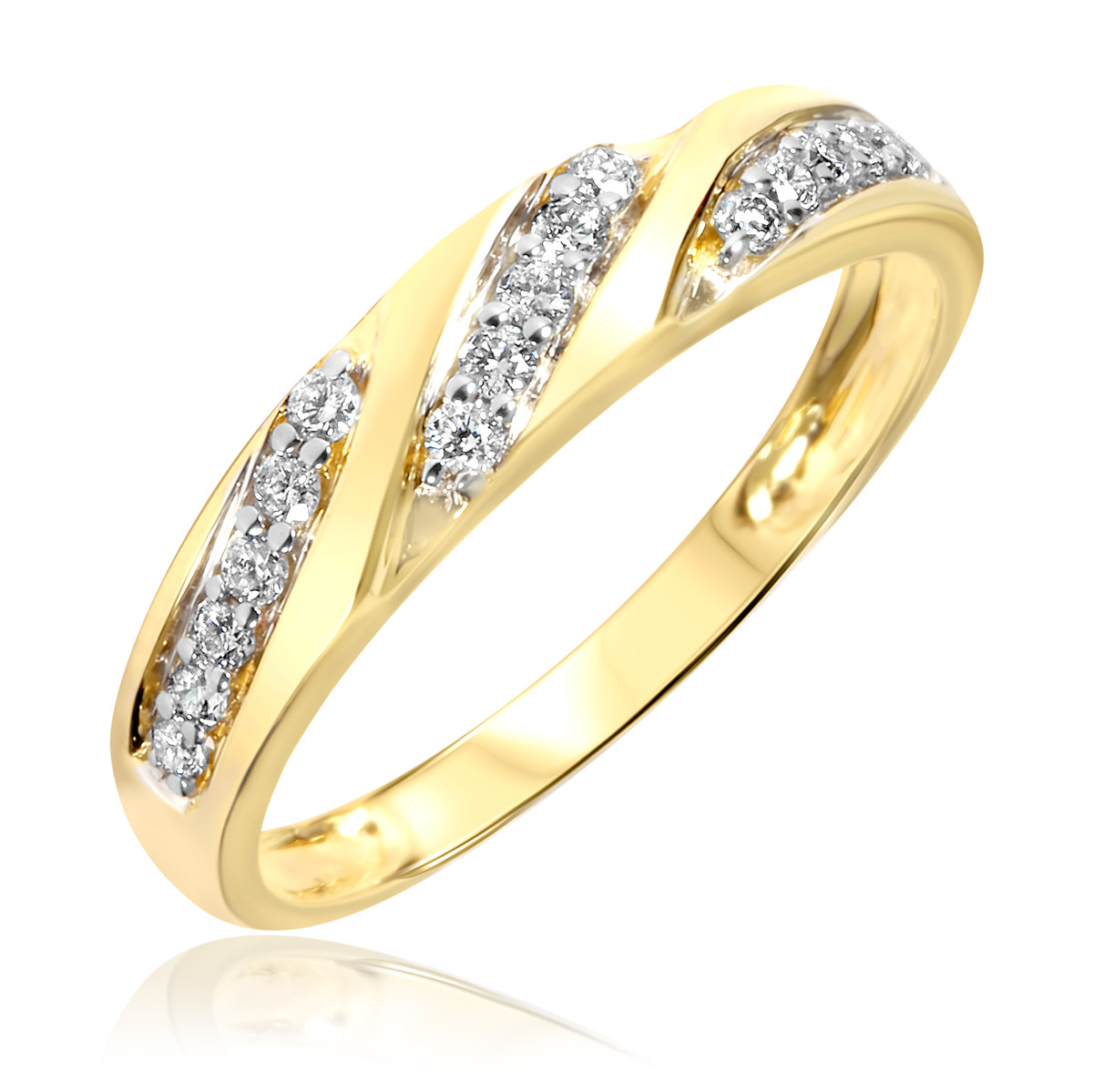 Gold Wedding Rings
 1 4 Carat T W Diamond Women s Wedding Ring 14K Yellow