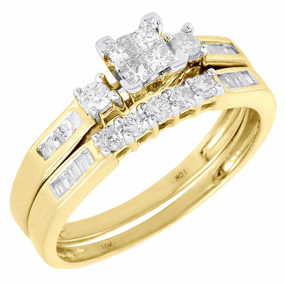Gold Wedding Rings
 La s 10K Yellow Gold Diamond Engagement Ring Princess