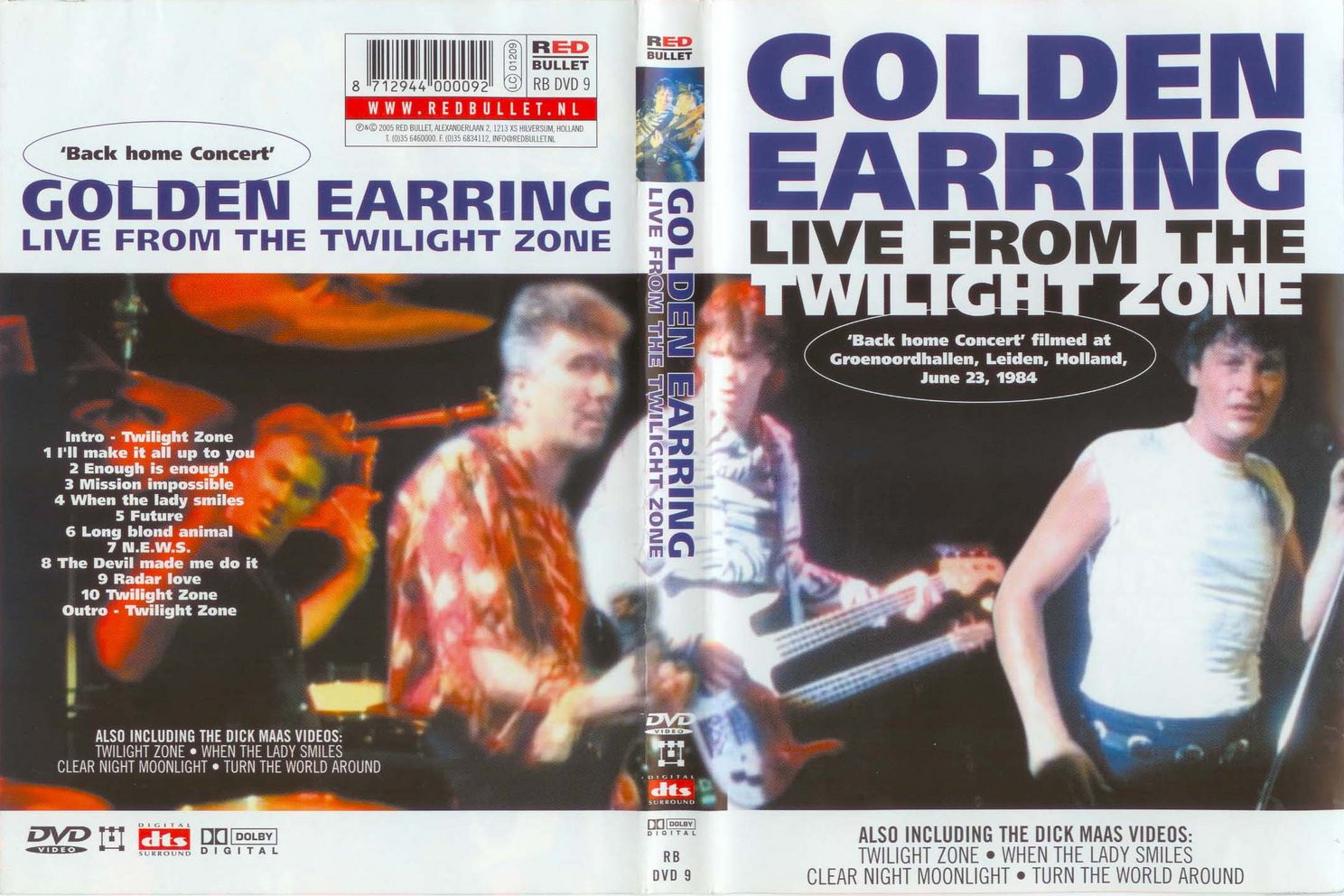 Golden Earring Twilight Zone
 Golden Earring 1984 Live DVD VIDEO shellworks