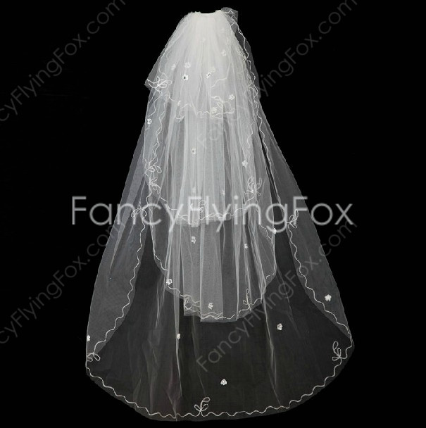 Gothic Wedding Veils
 Gothic Wedding Veils In 4 Layered With 3d Flowers at
