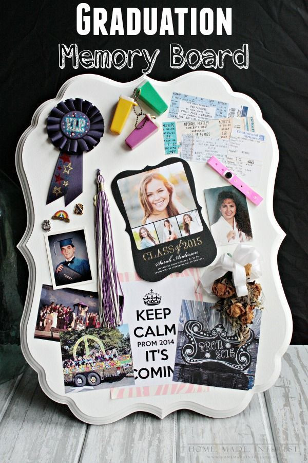 Grad School Graduation Gift Ideas
 This graduation memory board is a simple DIY craft to