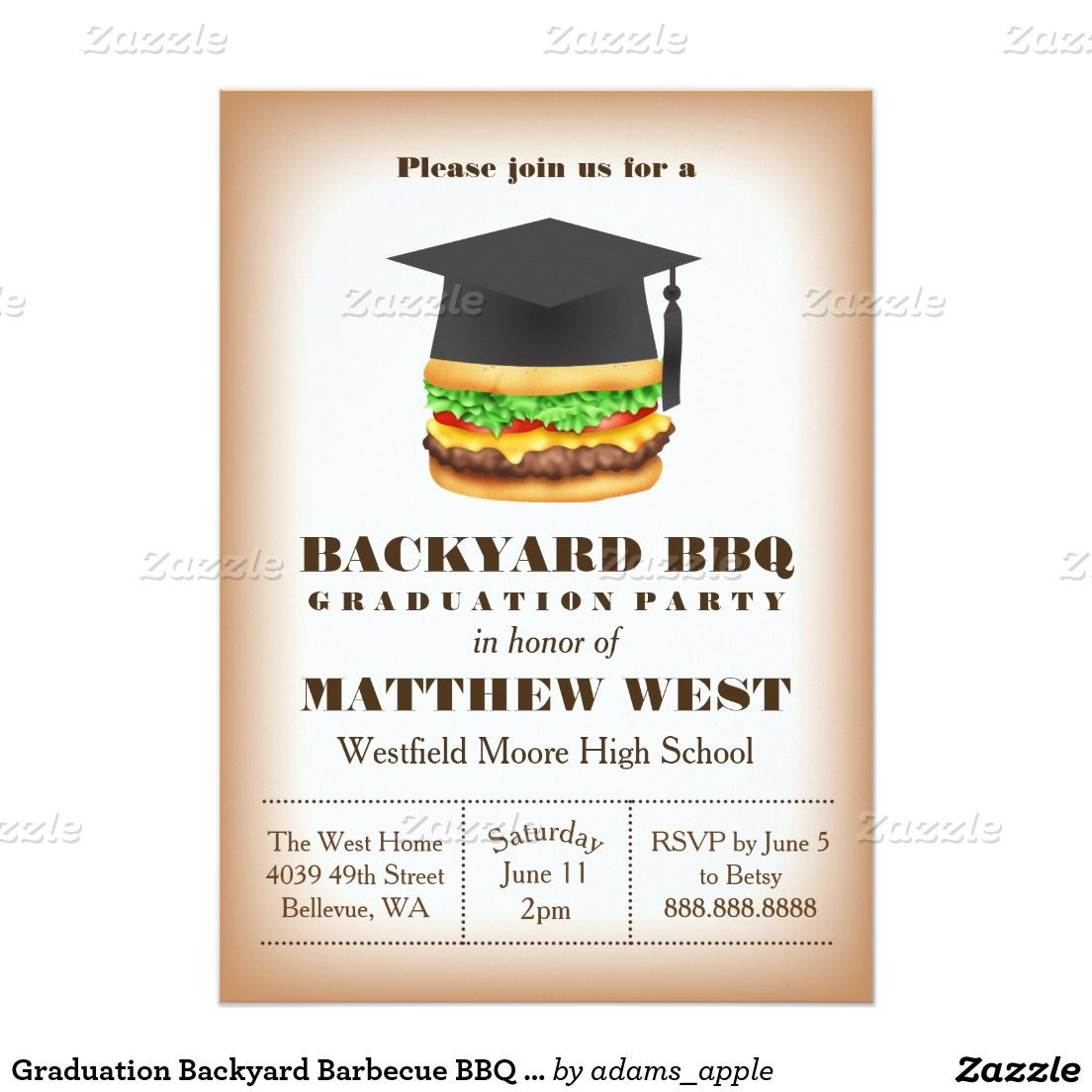 Graduation Party Cookout Ideas
 Graduation Backyard Barbecue BBQ Party Cookout 5x7 Paper