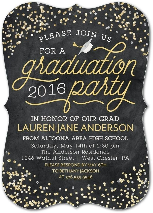 Graduation Party Invitations Ideas
 Honor all their achievements with a sparkling graduation