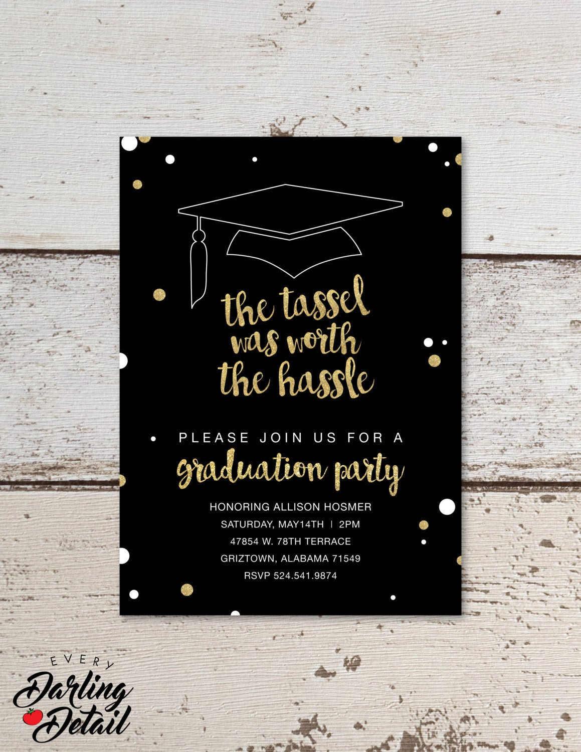 Graduation Party Invitations Ideas
 The Tassel was Worth the Hassle Graduation Party Invitation