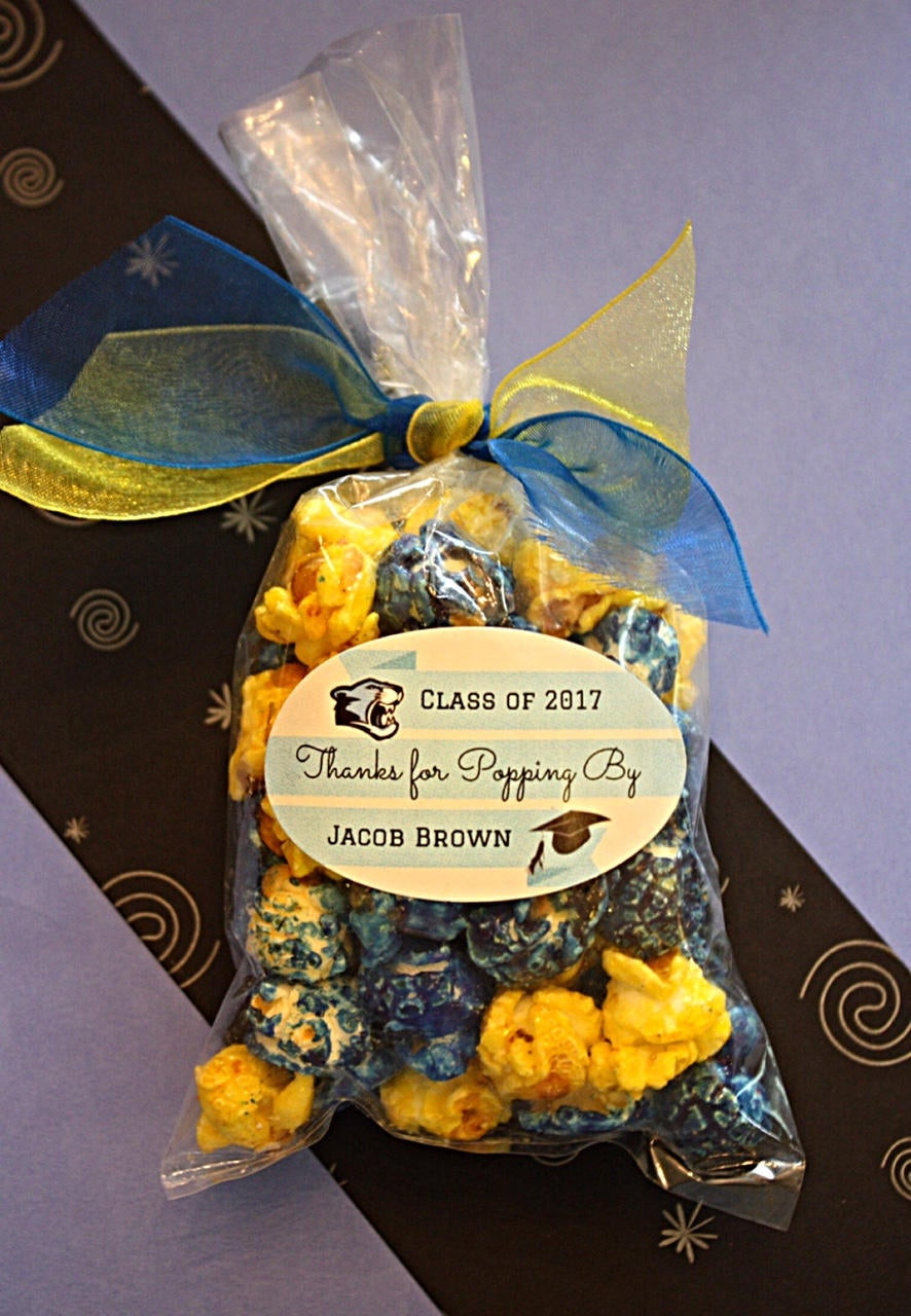 Graduation Party Souvenirs Ideas
 18 Class Color Popcorn Personalized Graduation Party favors