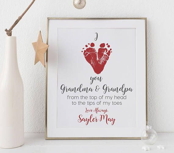 Grandparent Gift Ideas From Baby
 Christmas Gift for Grandparents from Baby Personalized I