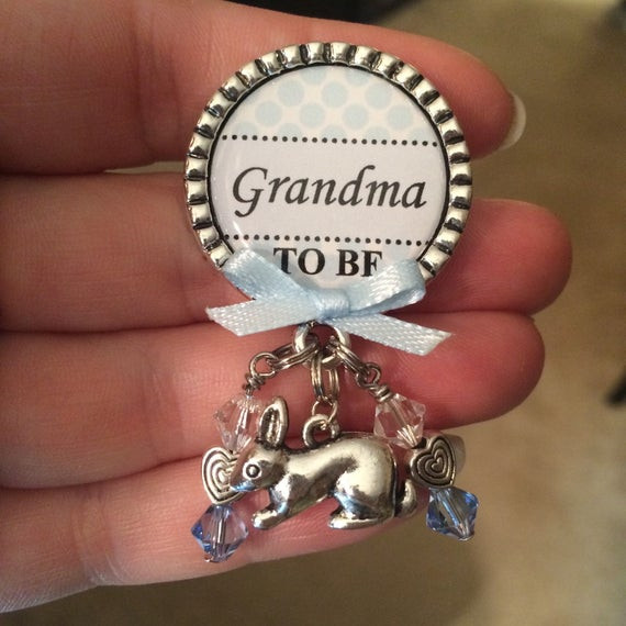 Grandparent Gift Ideas From Baby
 Grandma to be pin Personalized Gift Baby Shower First Baby
